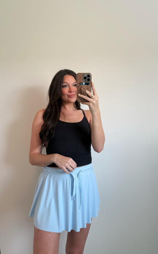 Baby Blue Active Skort