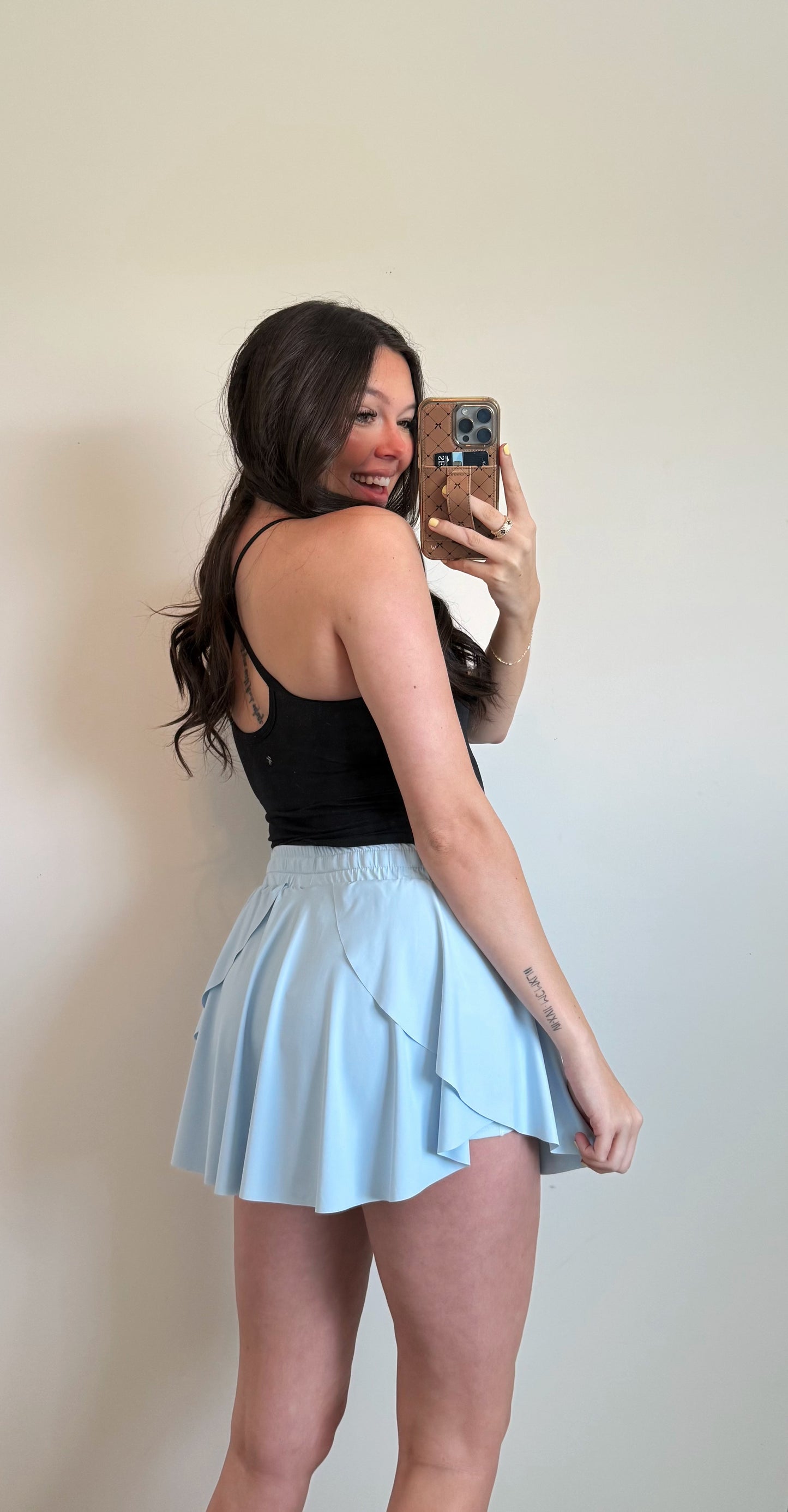 Baby Blue Active Skort