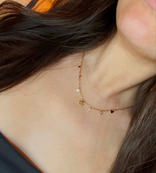 Garland mini charm necklace