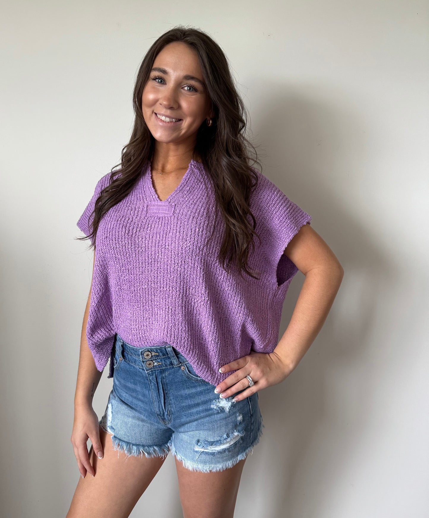 Everyday knit tee - Lavender